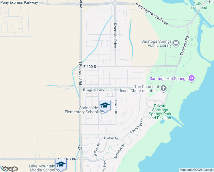 map of restaurants, bars, coffee shops, grocery stores, and more near 493 South Day Dream Lane in Saratoga Springs