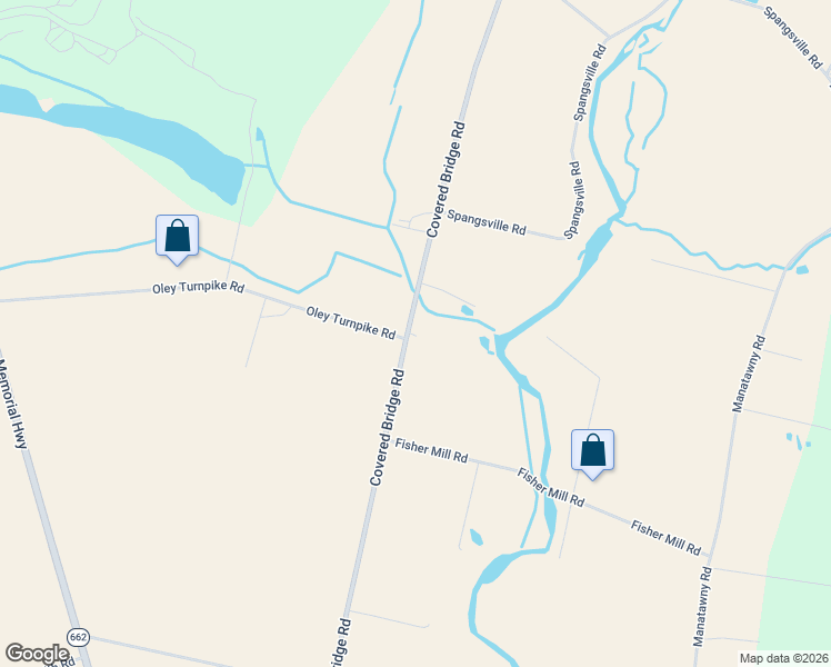 map of restaurants, bars, coffee shops, grocery stores, and more near 463 Covered Bridge Road in Oley