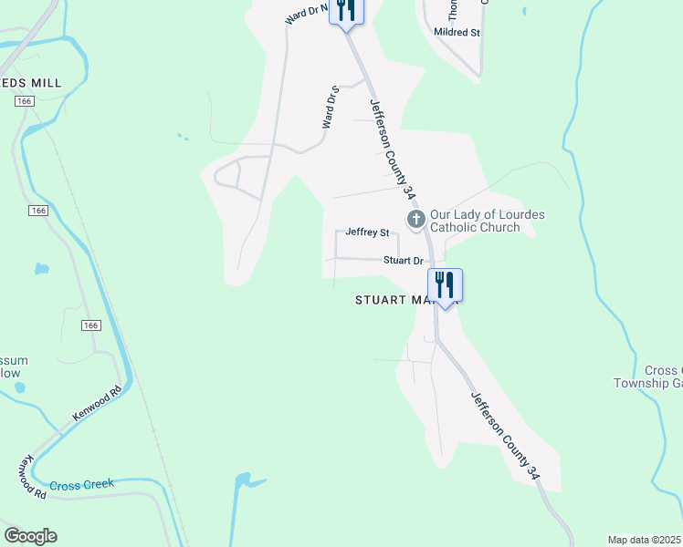 map of restaurants, bars, coffee shops, grocery stores, and more near 35 Anart Avenue in Wintersville