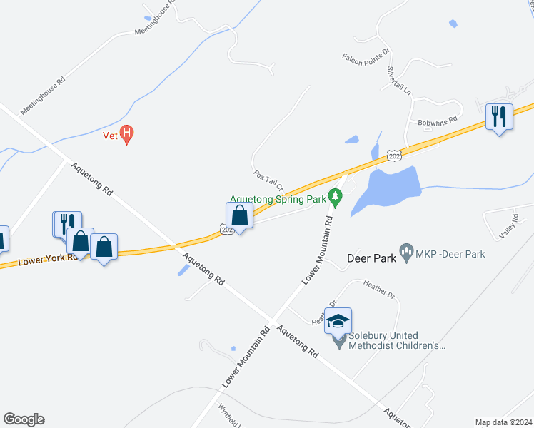 map of restaurants, bars, coffee shops, grocery stores, and more near 6249 Ingham Road in New Hope