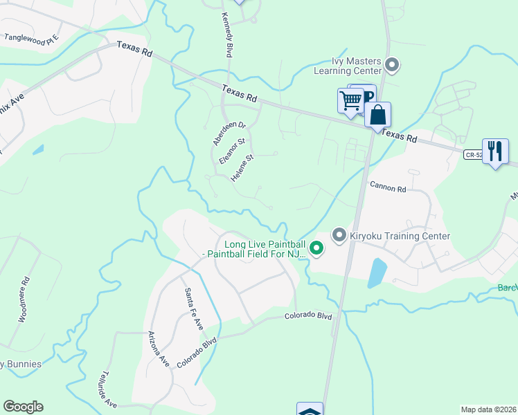 map of restaurants, bars, coffee shops, grocery stores, and more near 64 Gate Lane in Old Bridge