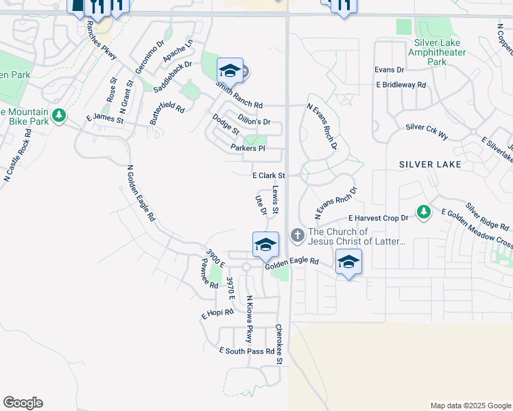 map of restaurants, bars, coffee shops, grocery stores, and more near 7381 North Ute Drive in Eagle Mountain