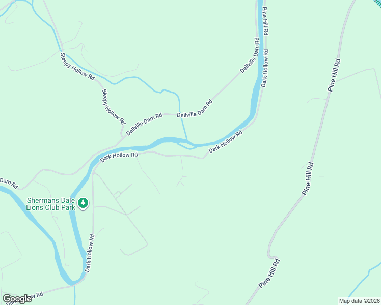 map of restaurants, bars, coffee shops, grocery stores, and more near 410 Dark Hollow Road in Shermans Dale