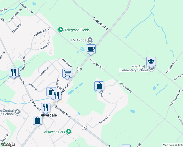 map of restaurants, bars, coffee shops, grocery stores, and more near 718 Telegraph Road in Perkasie