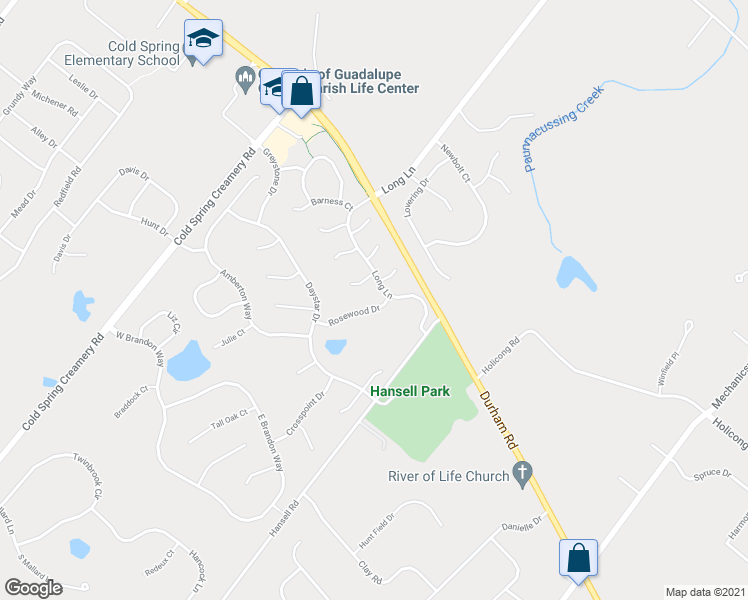 map of restaurants, bars, coffee shops, grocery stores, and more near 5072 Rosewood Drive in Doylestown