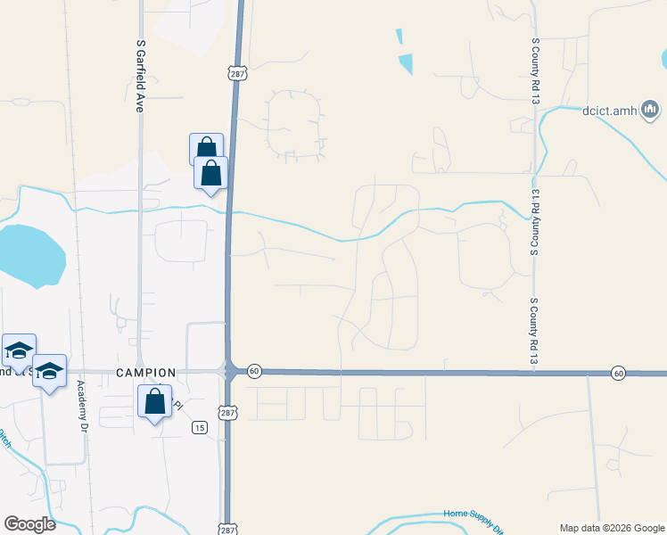 map of restaurants, bars, coffee shops, grocery stores, and more near 706 Valley View Road in Loveland