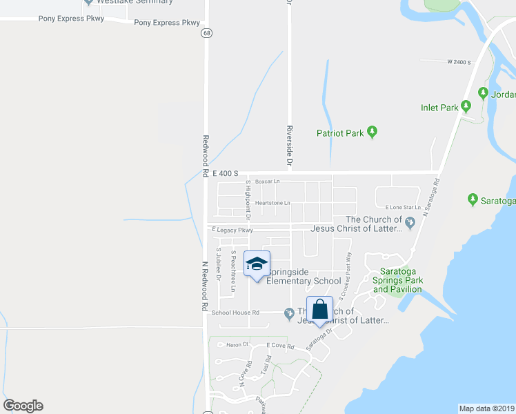 map of restaurants, bars, coffee shops, grocery stores, and more near 492 South Highpoint Drive in Saratoga Springs