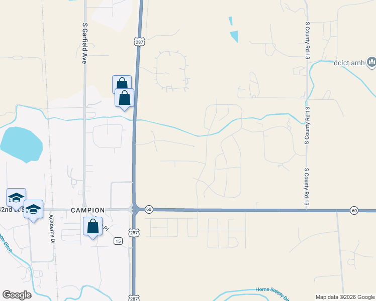 map of restaurants, bars, coffee shops, grocery stores, and more near 706 Valley View Road in Loveland