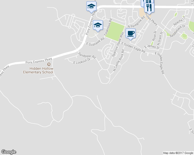 map of restaurants, bars, coffee shops, grocery stores, and more near 7280 North Point Lookout Road in Eagle Mountain