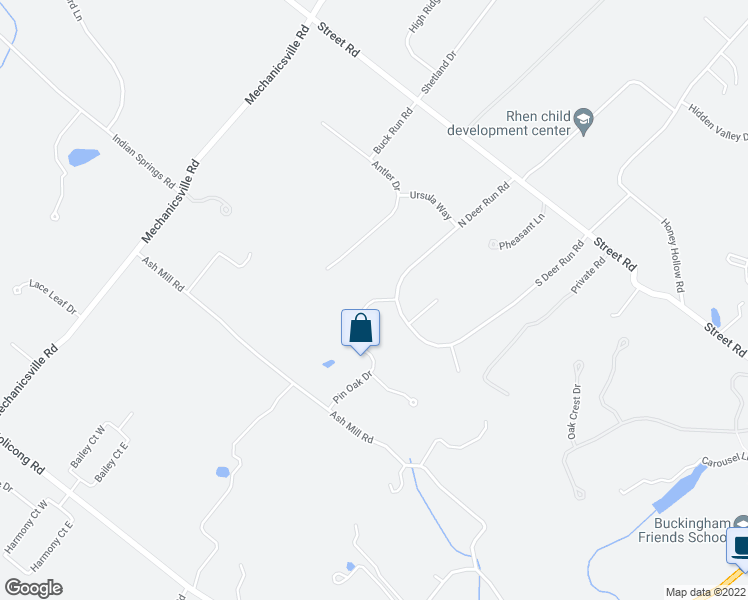 map of restaurants, bars, coffee shops, grocery stores, and more near 5648 Quail Drive in Doylestown