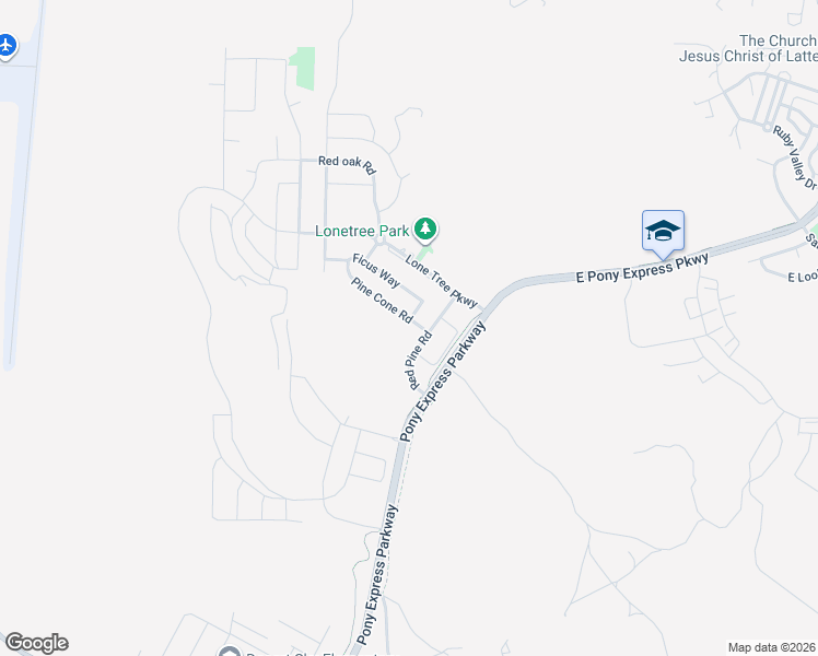 map of restaurants, bars, coffee shops, grocery stores, and more near 2118 Pine Cone Road in Eagle Mountain