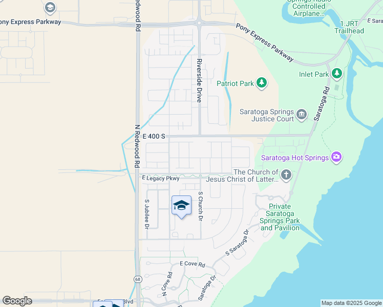 map of restaurants, bars, coffee shops, grocery stores, and more near 458 South Day Dream Lane in Saratoga Springs