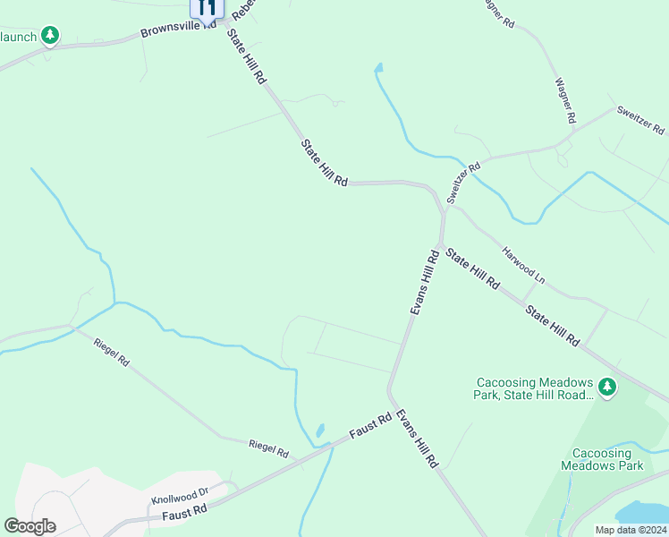 map of restaurants, bars, coffee shops, grocery stores, and more near 190 Evans Hill Road in Sinking Spring