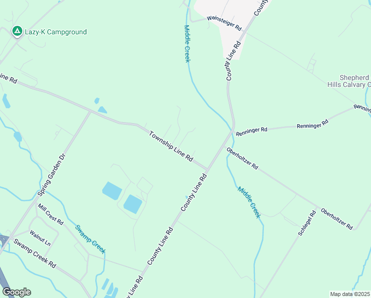 map of restaurants, bars, coffee shops, grocery stores, and more near 547 Township Line Road in Bechtelsville