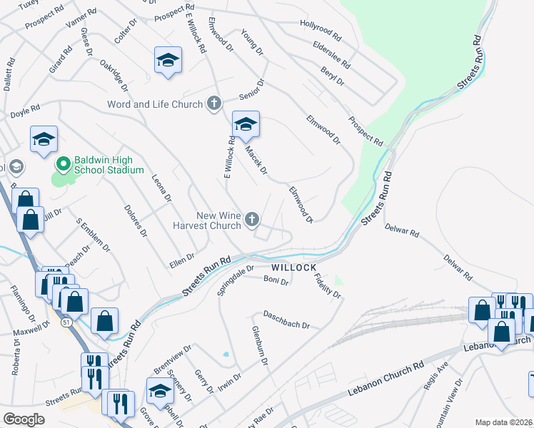 map of restaurants, bars, coffee shops, grocery stores, and more near 1327 Short Street in Pittsburgh