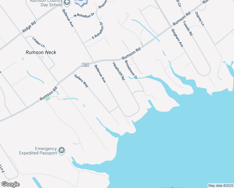 map of restaurants, bars, coffee shops, grocery stores, and more near 71 Bellevue Avenue in Rumson