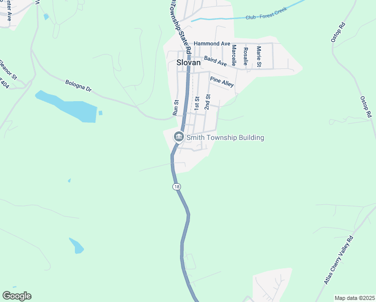 map of restaurants, bars, coffee shops, grocery stores, and more near 25 John Avenue in Slovan