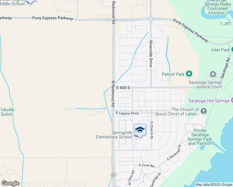 map of restaurants, bars, coffee shops, grocery stores, and more near 437 South Burr Oak Lane in Saratoga Springs