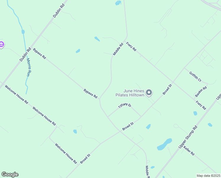 map of restaurants, bars, coffee shops, grocery stores, and more near 523 Middle Road in Perkasie