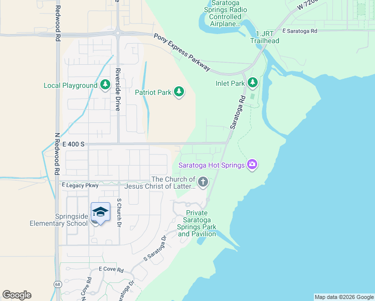 map of restaurants, bars, coffee shops, grocery stores, and more near 400 480 East in Saratoga Springs