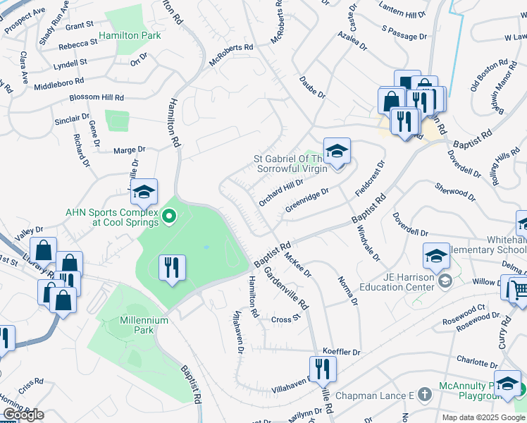 map of restaurants, bars, coffee shops, grocery stores, and more near 4220 McKee Drive in Pittsburgh