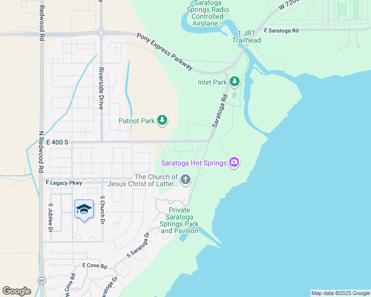 map of restaurants, bars, coffee shops, grocery stores, and more near 512 East Meadow Ranch Lane in Saratoga Springs