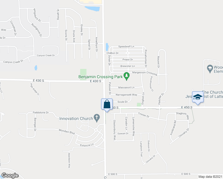 map of restaurants, bars, coffee shops, grocery stores, and more near 2565 Massasoit Lane in Lafayette