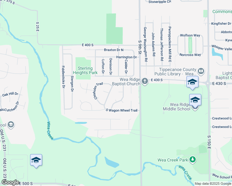 map of restaurants, bars, coffee shops, grocery stores, and more near 18 Pecos Court in Lafayette