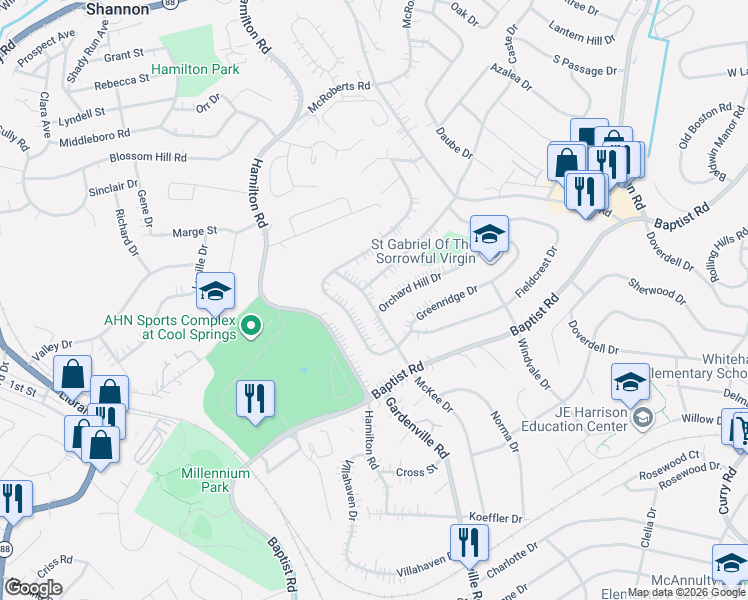 map of restaurants, bars, coffee shops, grocery stores, and more near 4220 McKee Drive in Pittsburgh