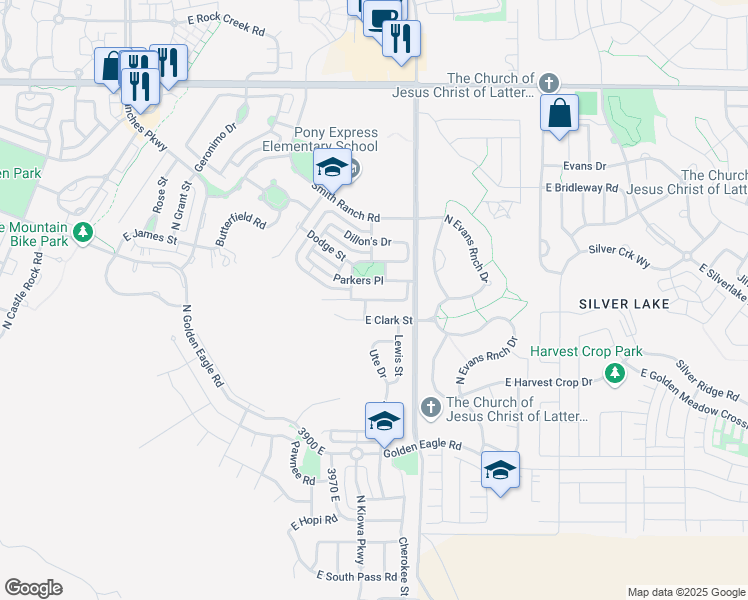 map of restaurants, bars, coffee shops, grocery stores, and more near 4072 East Ofallons Way in Eagle Mountain