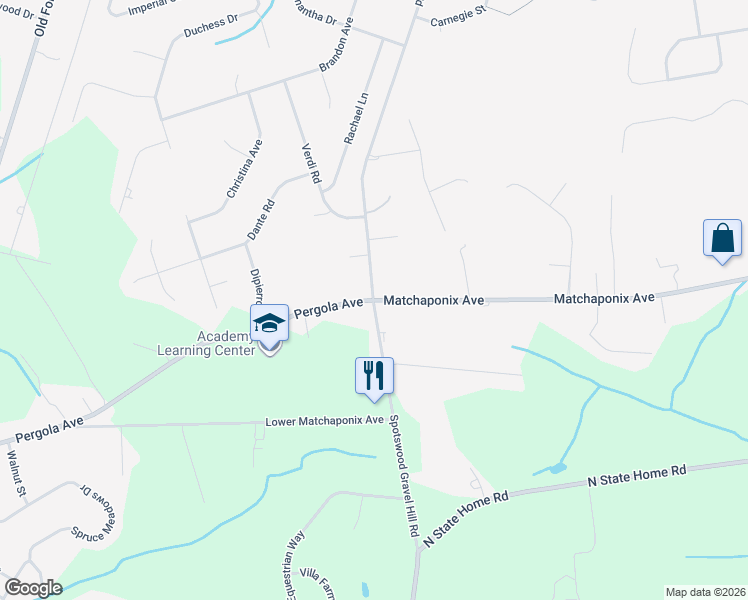 map of restaurants, bars, coffee shops, grocery stores, and more near 499 Matchaponix Avenue in Monroe Township