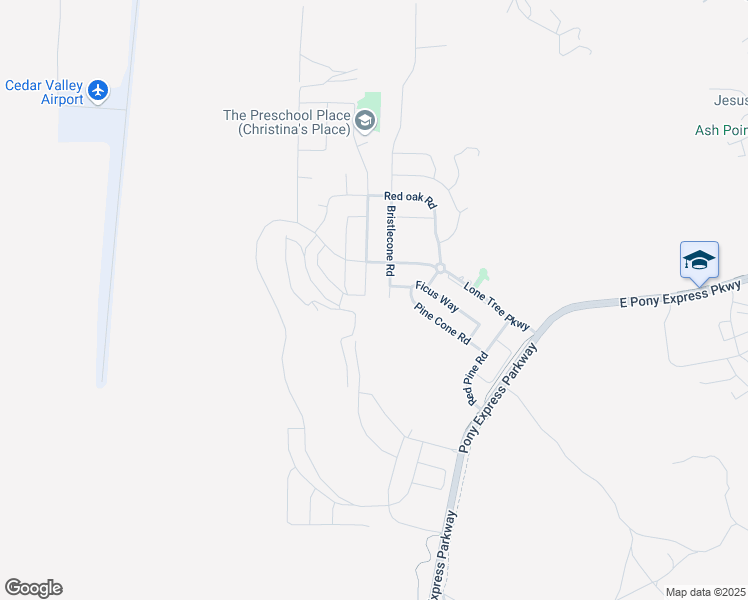 map of restaurants, bars, coffee shops, grocery stores, and more near 7627 North Riva Ridge Road in Eagle Mountain