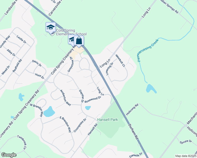 map of restaurants, bars, coffee shops, grocery stores, and more near 5132 Sugar Hill Court in Doylestown