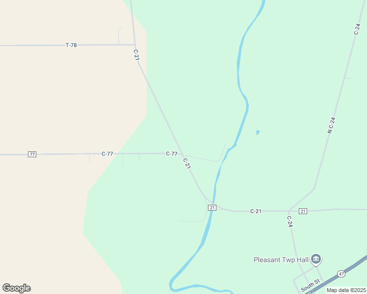 map of restaurants, bars, coffee shops, grocery stores, and more near 1396 C-21 in De Graff