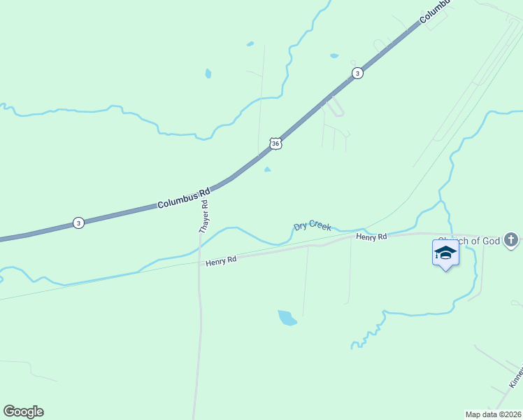 map of restaurants, bars, coffee shops, grocery stores, and more near 8040 Thayer Road in Mount Vernon