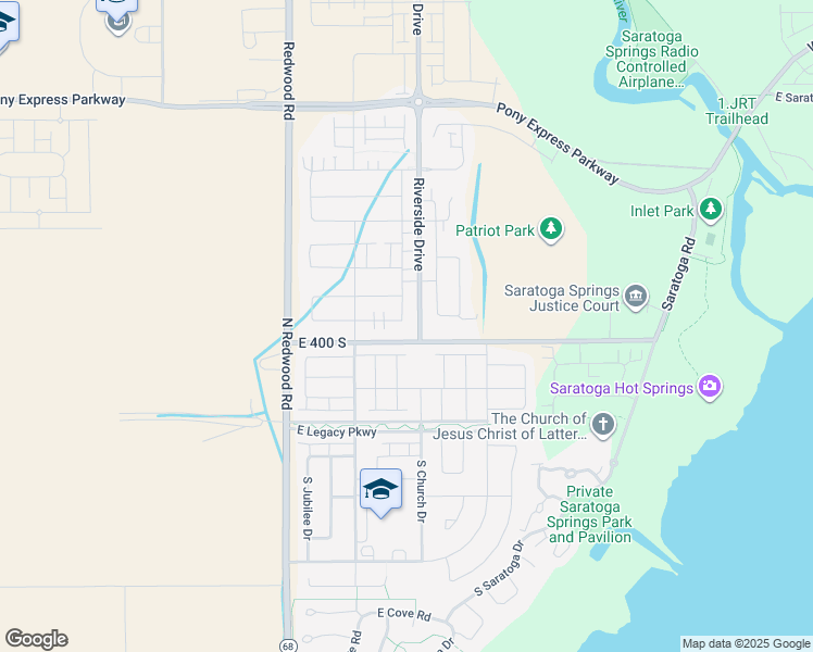 map of restaurants, bars, coffee shops, grocery stores, and more near 197 East Brushy Canyon Street in Saratoga Springs