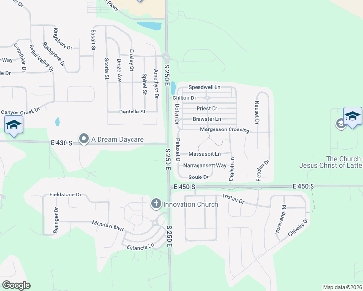 map of restaurants, bars, coffee shops, grocery stores, and more near 4313 Patuxet Dr in Lafayette