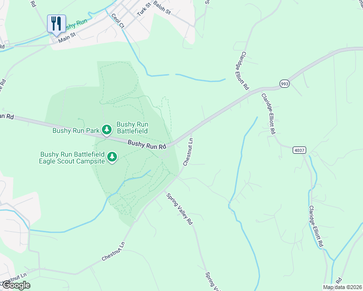 map of restaurants, bars, coffee shops, grocery stores, and more near 555 Chestnut Lane in Jeannette