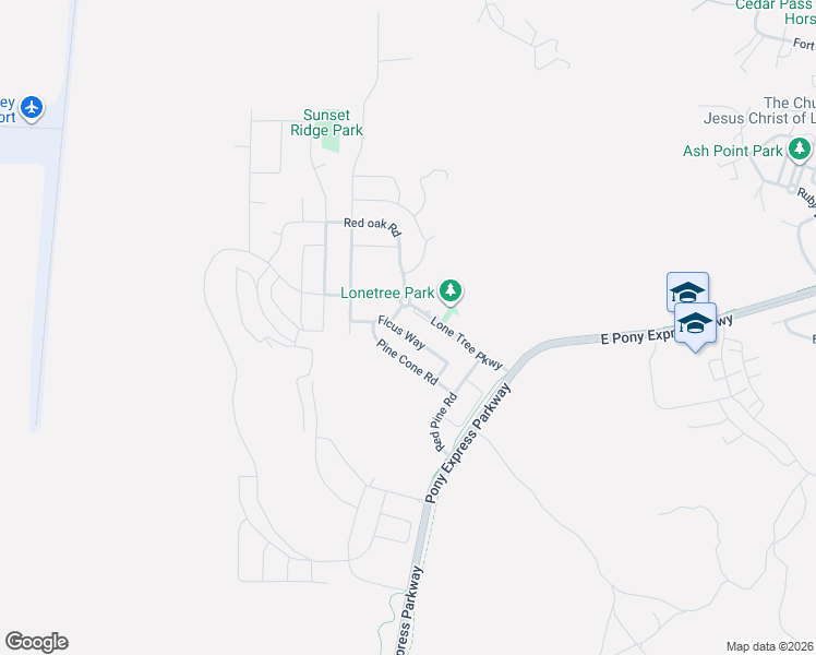 map of restaurants, bars, coffee shops, grocery stores, and more near 2029 Ficus Way in Eagle Mountain