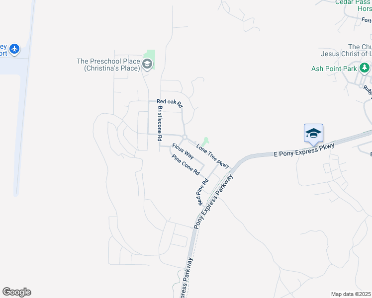 map of restaurants, bars, coffee shops, grocery stores, and more near 2029 Ficus Way in Eagle Mountain