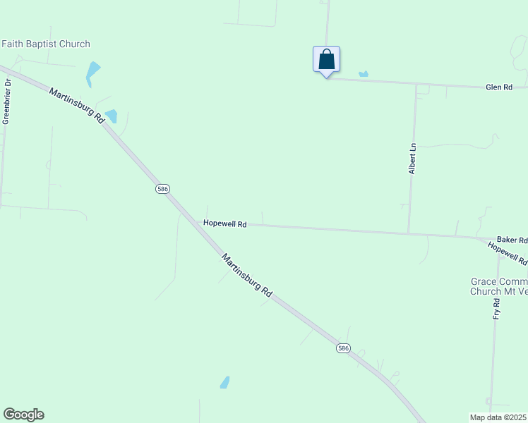 map of restaurants, bars, coffee shops, grocery stores, and more near 17411 Hopewell Road in Mount Vernon