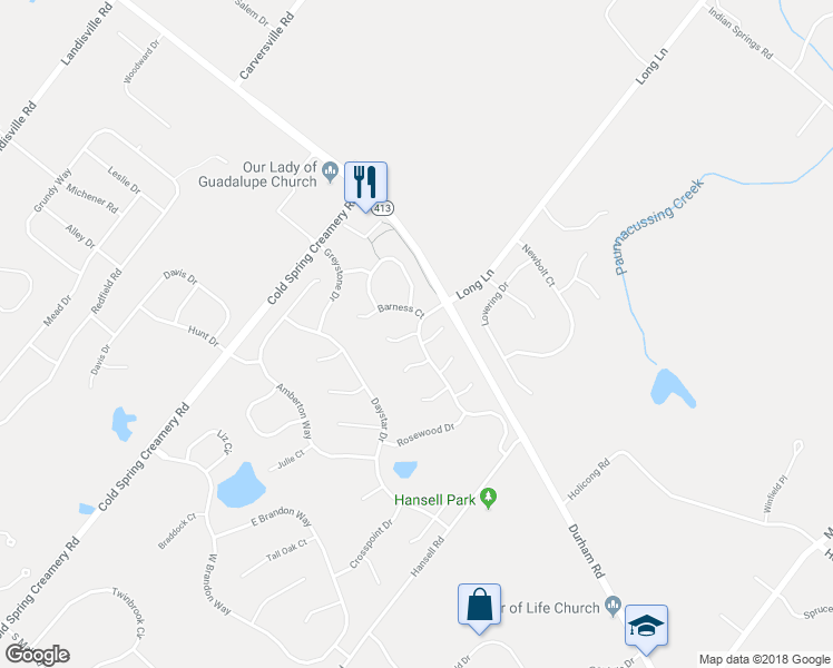 map of restaurants, bars, coffee shops, grocery stores, and more near 5060 Sagewood Court in Doylestown