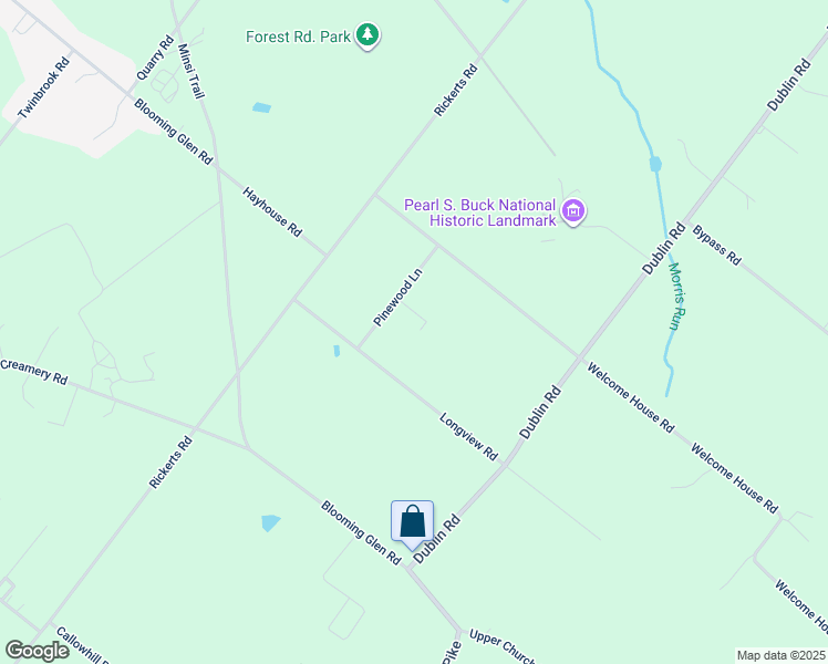 map of restaurants, bars, coffee shops, grocery stores, and more near 118 Pinewood Lane in Perkasie