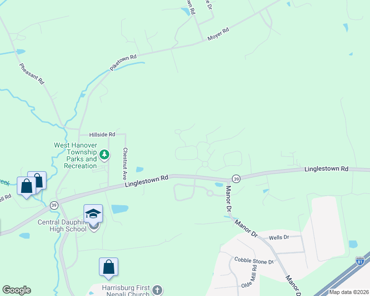map of restaurants, bars, coffee shops, grocery stores, and more near 7229 Rock Ridge Avenue in Dauphin County