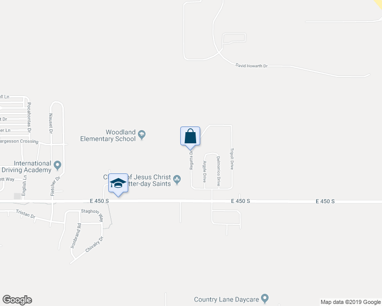 map of restaurants, bars, coffee shops, grocery stores, and more near Regatta Drive in Lafayette