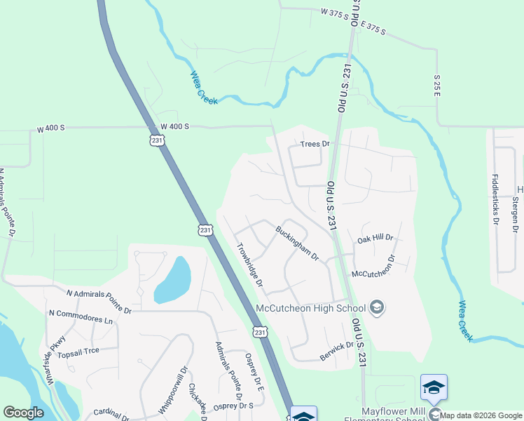 map of restaurants, bars, coffee shops, grocery stores, and more near 314 Buckingham Drive in Lafayette