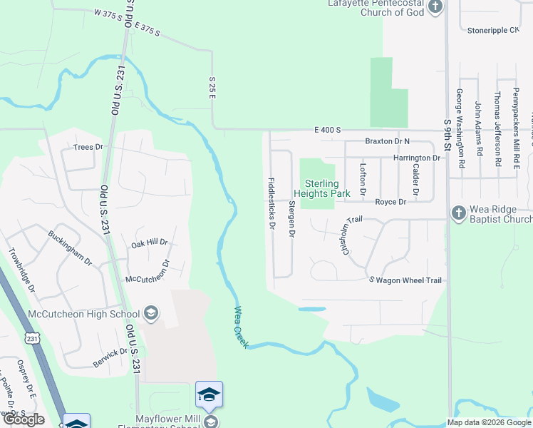 map of restaurants, bars, coffee shops, grocery stores, and more near 4264 Fiddlesticks Dr in Lafayette