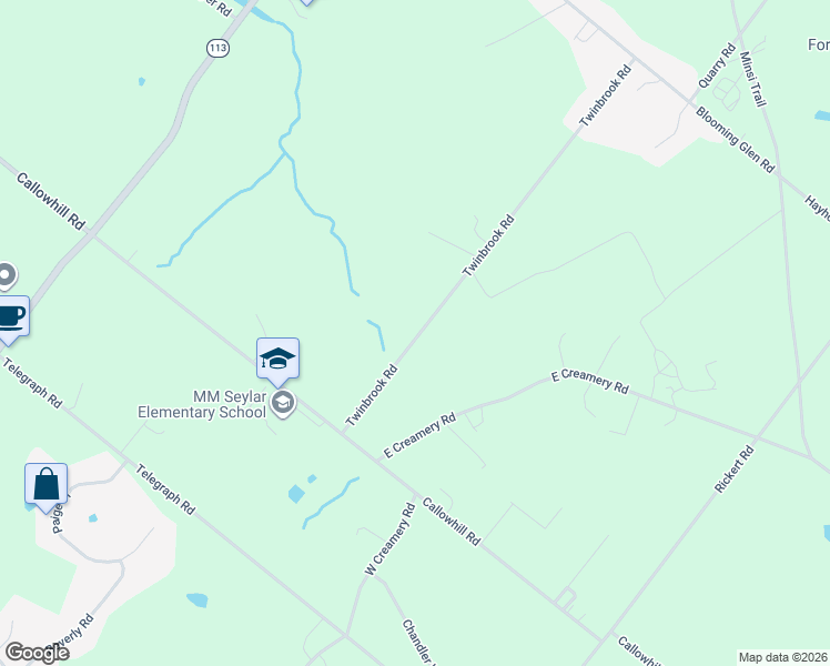 map of restaurants, bars, coffee shops, grocery stores, and more near 135-263 Twinbrook Road in Perkasie