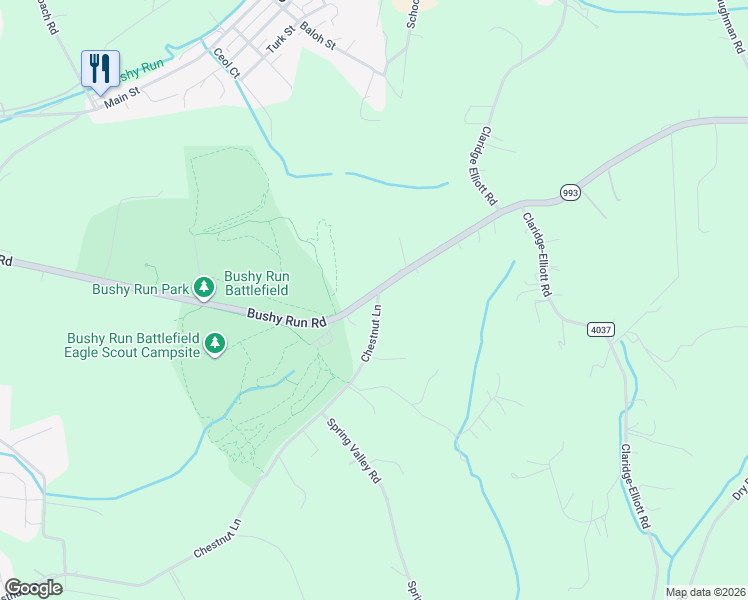 map of restaurants, bars, coffee shops, grocery stores, and more near 555 Chestnut Lane in Jeannette