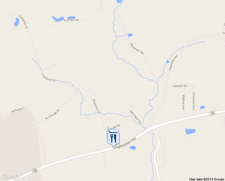map of restaurants, bars, coffee shops, grocery stores, and more near 645 Mill Race Road in Harrisburg